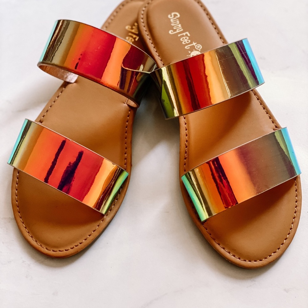 Iridescent Sandals